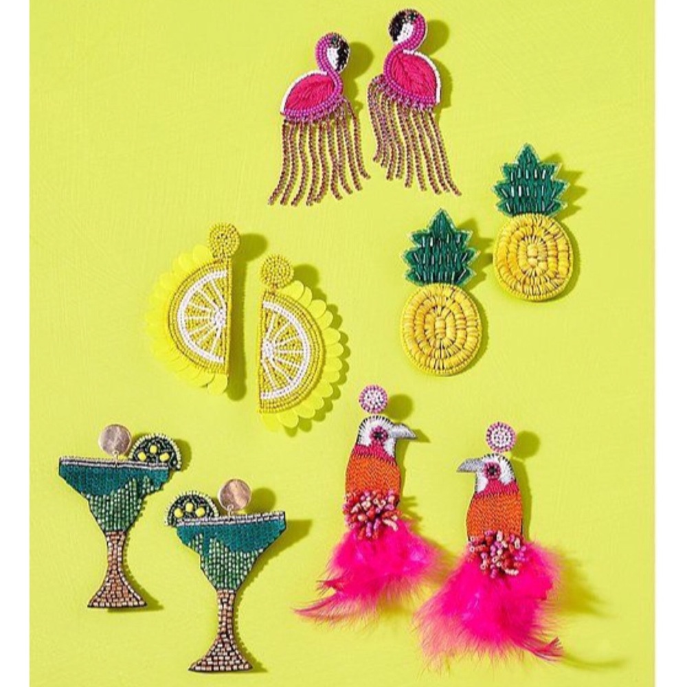 Anna & Ava Beaded Pineapple Statement Earrings
